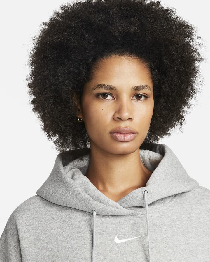 Sudadera Con Capucha Nike Sportswear Phoenix Fleece Over-Oversized Mujer Gris Oscuro | SHYAI-2396