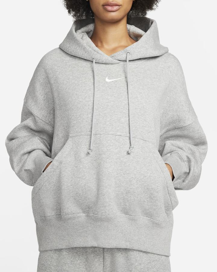 Sudadera Con Capucha Nike Sportswear Phoenix Fleece Over-Oversized Mujer Gris Oscuro | SHYAI-2396