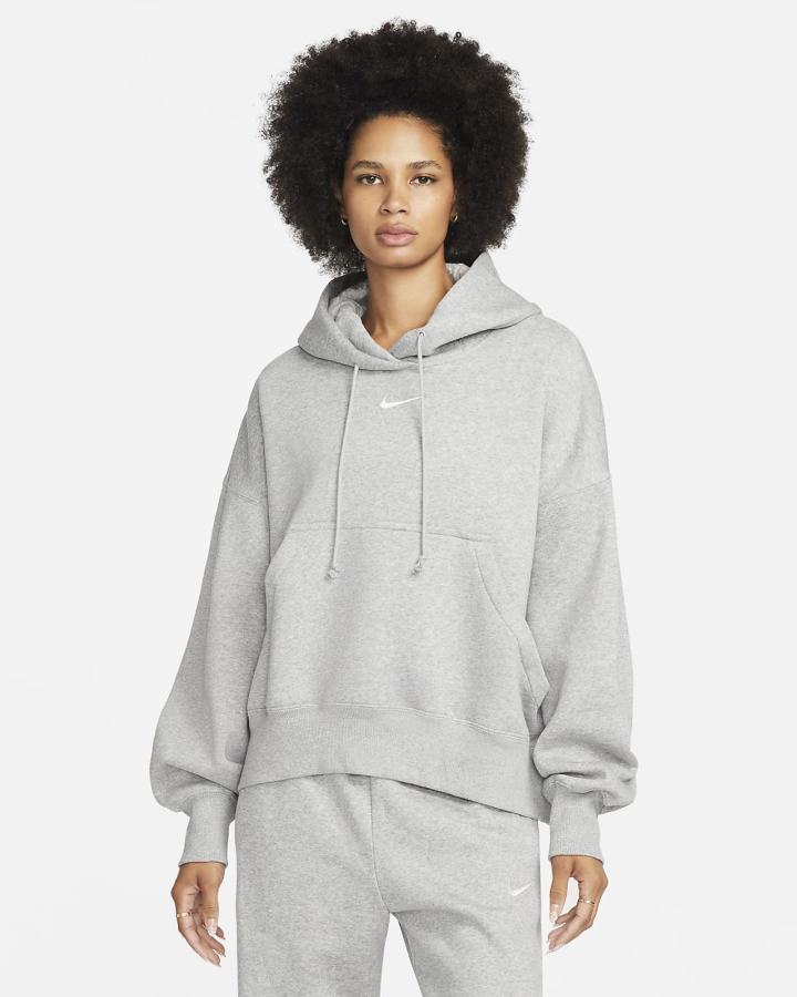 Sudadera Con Capucha Nike Sportswear Phoenix Fleece Over-Oversized Mujer Gris Oscuro | SHYAI-2396