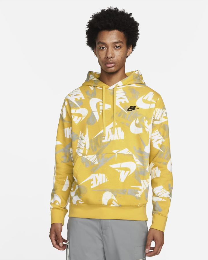 Sudadera Con Capucha Nike Sportswear Sport Essentials+ Allover Print Hombre Negras | LDNJG-0657
