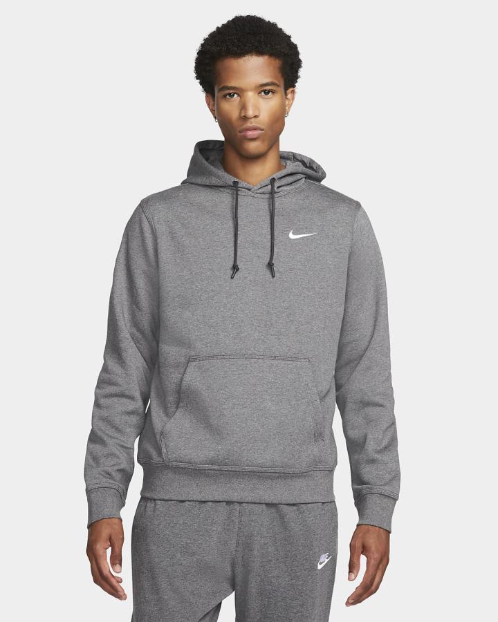 Sudadera Con Capucha Nike Sportswear Swoosh Hombre Gris Blancas | ASKVG-2054