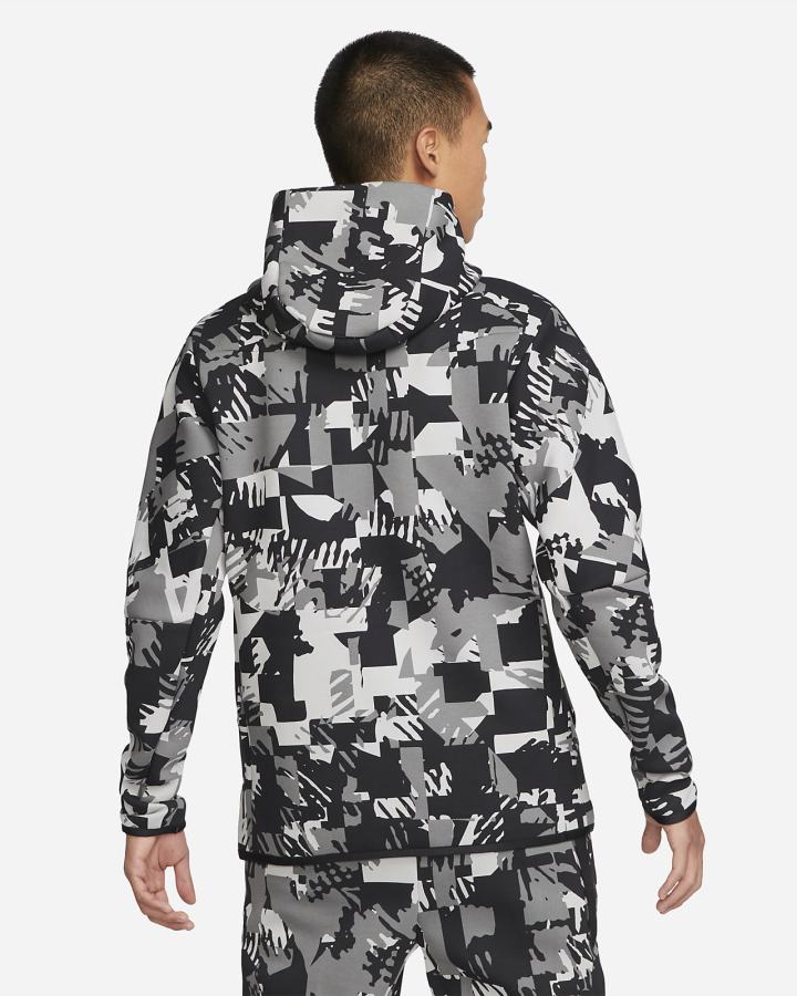 Sudadera Con Capucha Nike Sportswear Tech Fleece Full-Zip Hombre Gris Claro Negras | APEQN-2679