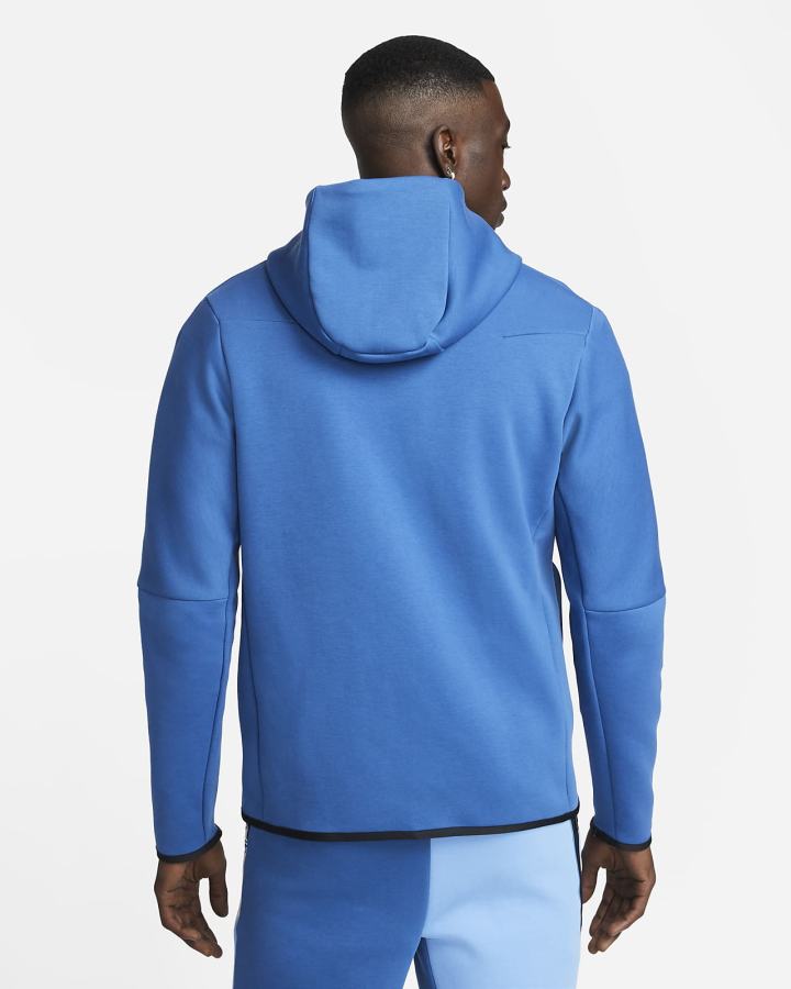 Sudadera Con Capucha Nike Sportswear Tech Fleece Full-Zip Hombre Azules Oscuro Beige Claro | BVKJH-7243