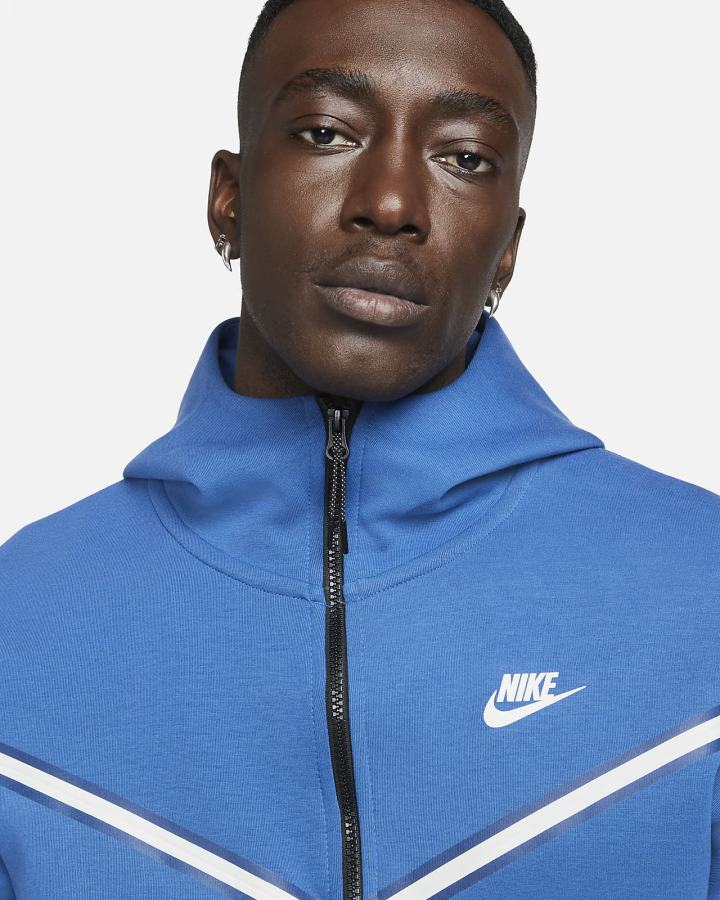 Sudadera Con Capucha Nike Sportswear Tech Fleece Full-Zip Hombre Azules Oscuro Beige Claro | BVKJH-7243