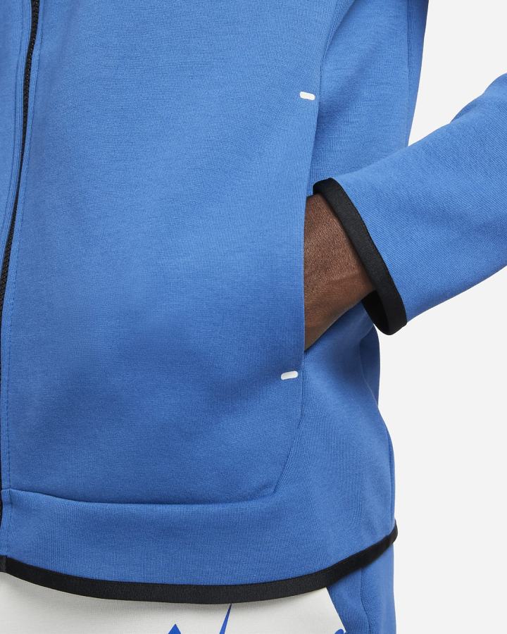 Sudadera Con Capucha Nike Sportswear Tech Fleece Full-Zip Hombre Azules Oscuro Beige Claro | BVKJH-7243