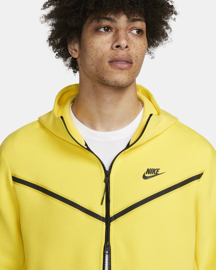 Sudadera Con Capucha Nike Sportswear Tech Fleece Full-Zip Hombre Amarillo Negras | CXTHG-0471