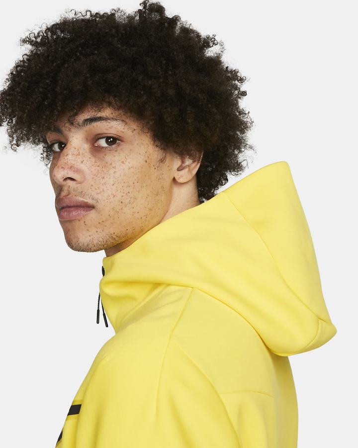Sudadera Con Capucha Nike Sportswear Tech Fleece Full-Zip Hombre Amarillo Negras | CXTHG-0471