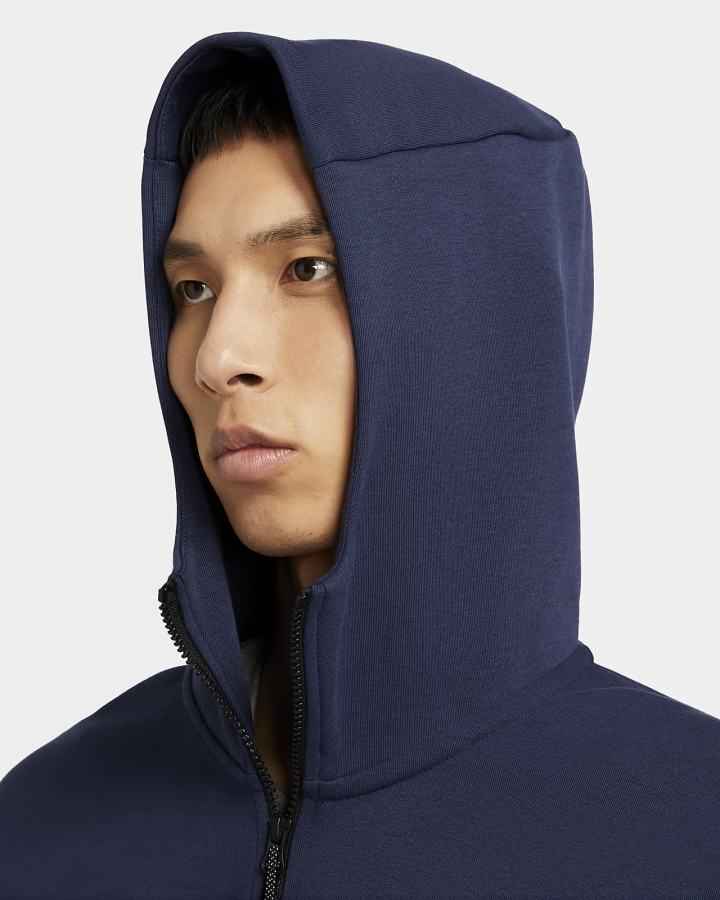 Sudadera Con Capucha Nike Sportswear Tech Fleece Full-Zip Hombre Azul Marino Negras | DLTAS-8560
