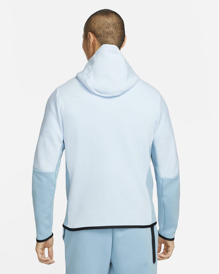 Sudadera Con Capucha Nike Sportswear Tech Fleece Full-Zip Hombre Azules Blancas | DYXML-9604
