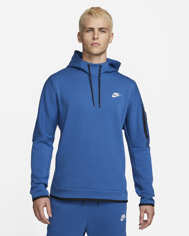 Sudadera Con Capucha Nike Sportswear Tech Fleece Hombre Azules Oscuro Beige Claro | GMHJV-8610