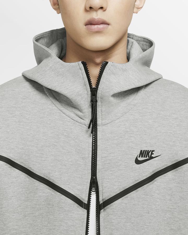 Sudadera Con Capucha Nike Sportswear Tech Fleece Full-Zip Hombre Gris Oscuro Negras | PERBT-7429