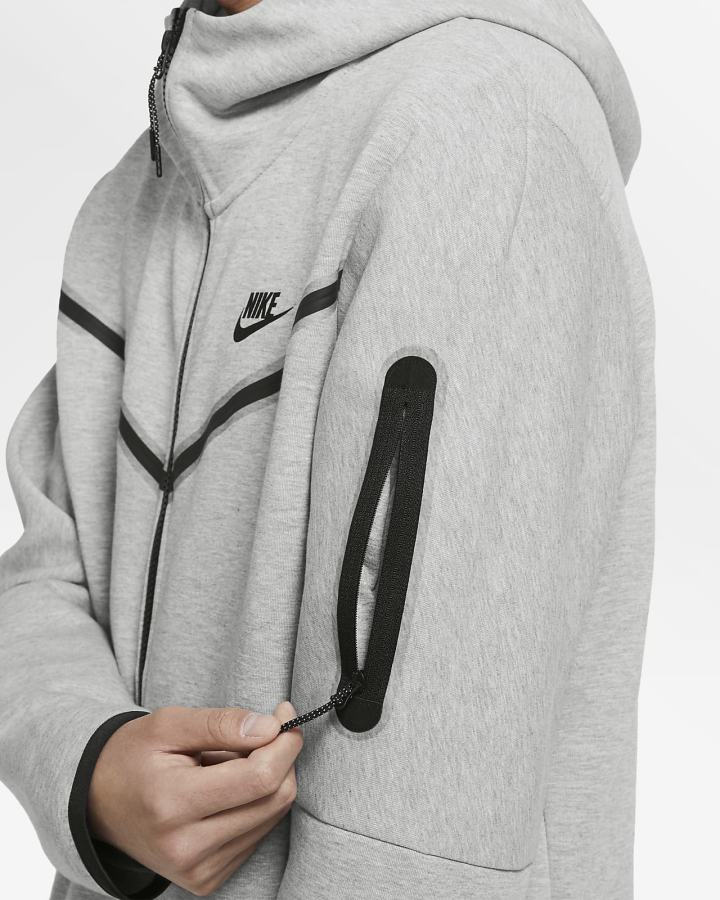 Sudadera Con Capucha Nike Sportswear Tech Fleece Full-Zip Hombre Gris Oscuro Negras | PERBT-7429