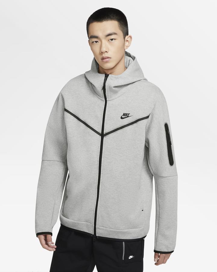 Sudadera Con Capucha Nike Sportswear Tech Fleece Full-Zip Hombre Gris Oscuro Negras | PERBT-7429