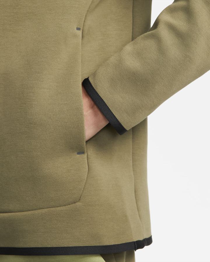 Sudadera Con Capucha Nike Sportswear Tech Fleece Hombre Verde Oliva Negras | QFPUJ-8402