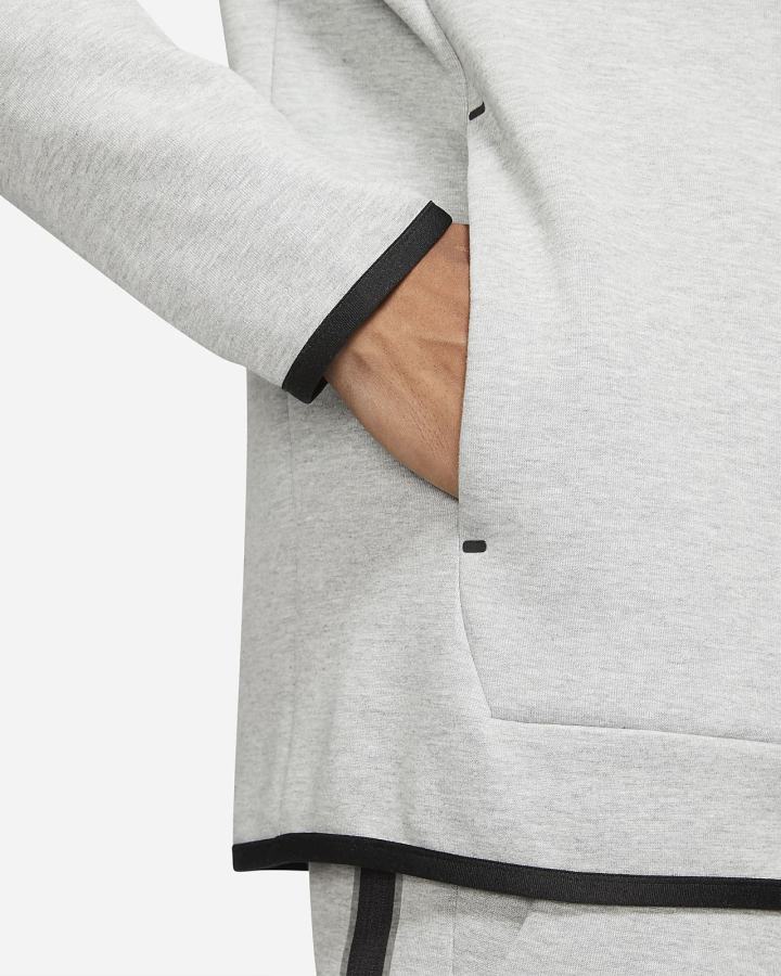 Sudadera Con Capucha Nike Sportswear Tech Fleece Hombre Gris Oscuro Negras | TLSNX-9147