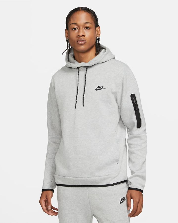 Sudadera Con Capucha Nike Sportswear Tech Fleece Hombre Gris Oscuro Negras | TLSNX-9147