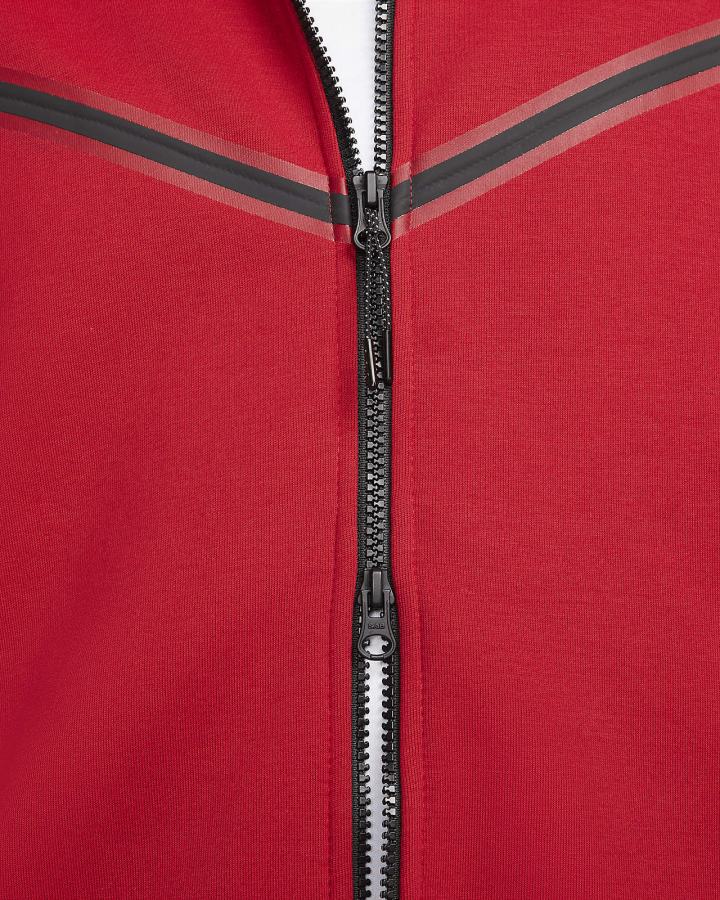 Sudadera Con Capucha Nike Sportswear Tech Fleece Full-Zip Hombre Rojas Negras | UYFIH-5682