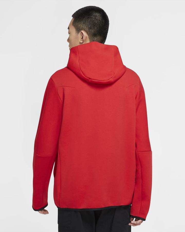 Sudadera Con Capucha Nike Sportswear Tech Fleece Full-Zip Hombre Rojas Negras | XZSDO-2513