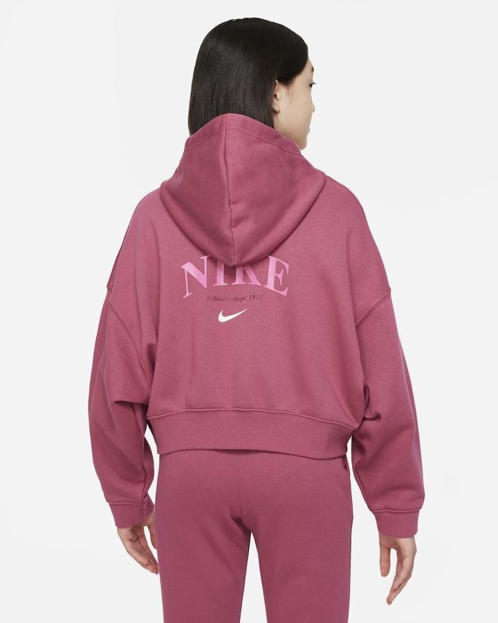 Sudadera Con Capucha Nike Sportswear Trend Kids Full-Zip Fleece Niña Rosas | WNMHV-5214