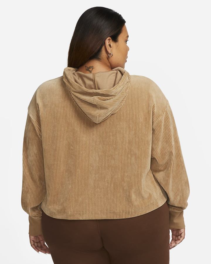 Sudadera Con Capucha Nike Sportswear Velour Cropped Mujer Marrones | KFGCT-1873