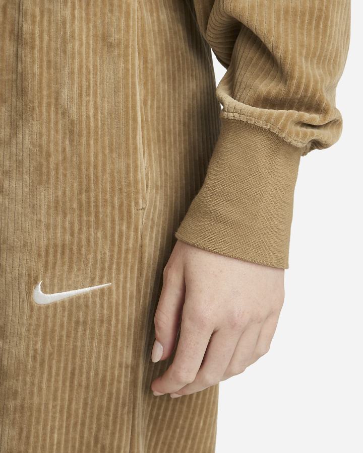 Sudadera Con Capucha Nike Sportswear Velour Cropped Mujer Marrones | MUADZ-9280