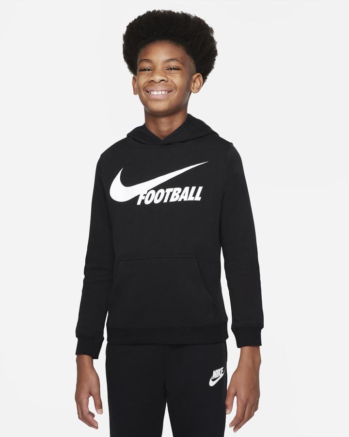 Sudadera Con Capucha Nike Swoosh Kids Niño Blancas | HAXSD-4378