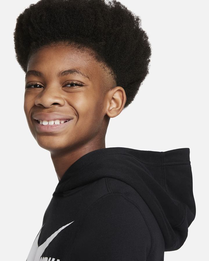 Sudadera Con Capucha Nike Swoosh Kids Niño Blancas | HAXSD-4378