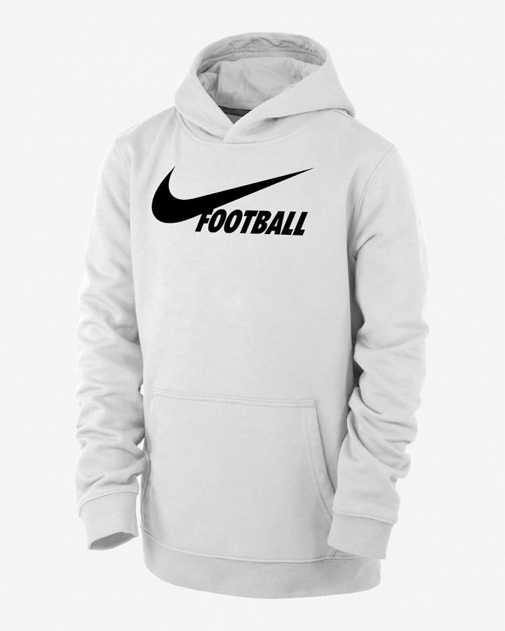 Sudadera Con Capucha Nike Swoosh Kids Niño Blancas | HAXSD-4378