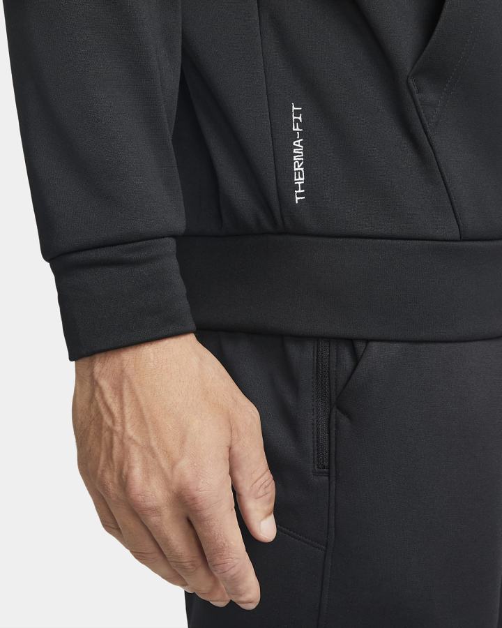 Sudadera Con Capucha Nike Therma-FIT Estampadas Baseball Hombre Negras | PKBNL-6810