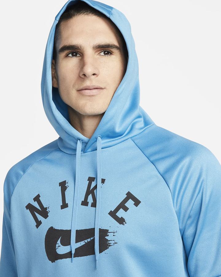 Sudadera Con Capucha Nike Therma-FIT Estampadas Baseball Hombre Azules | ZBFSI-9342