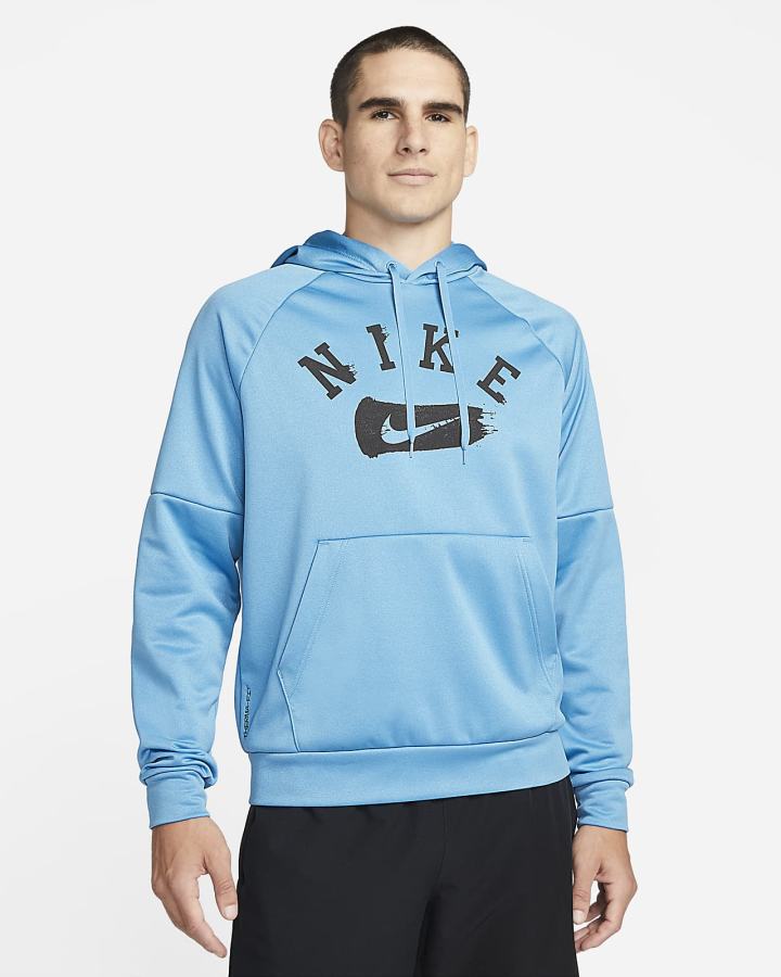 Sudadera Con Capucha Nike Therma-FIT Estampadas Baseball Hombre Azules | ZBFSI-9342