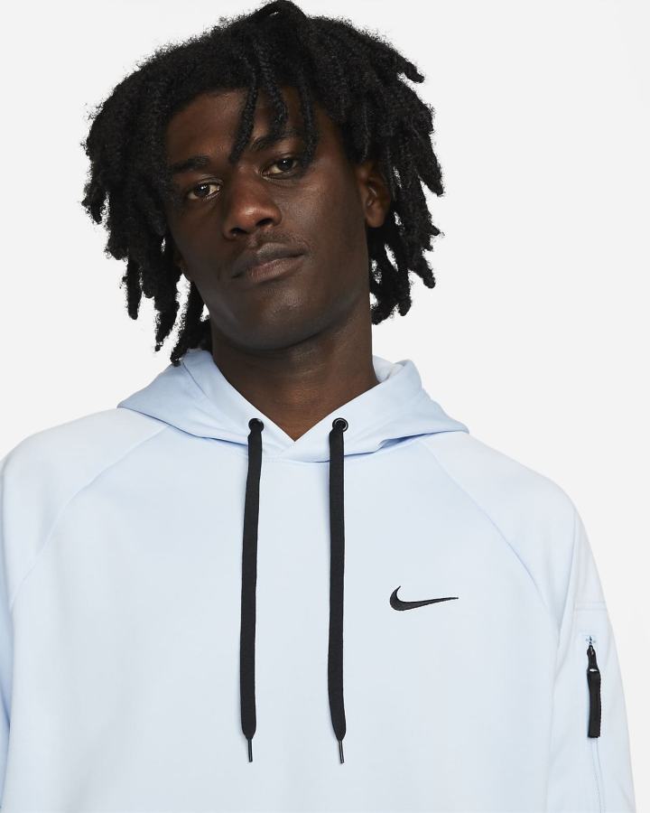 Sudadera Con Capucha Nike Therma-FIT Fitness Hombre Azules Negras | BIGSD-9160