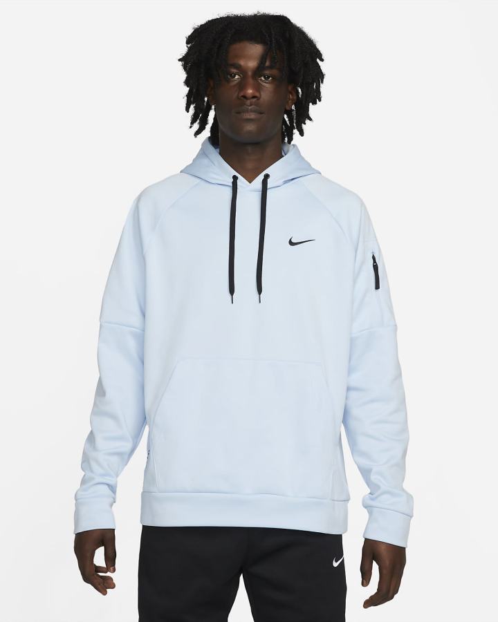 Sudadera Con Capucha Nike Therma-FIT Fitness Hombre Azules Negras | BIGSD-9160