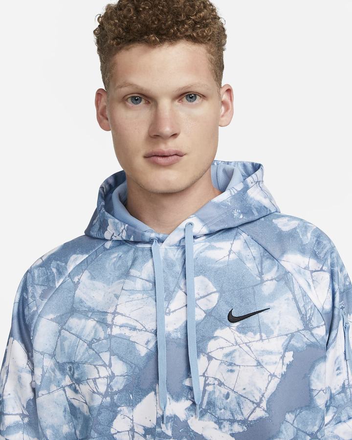 Sudadera Con Capucha Nike Therma-FIT Fitness Hombre Azules Negras | FMETZ-3658