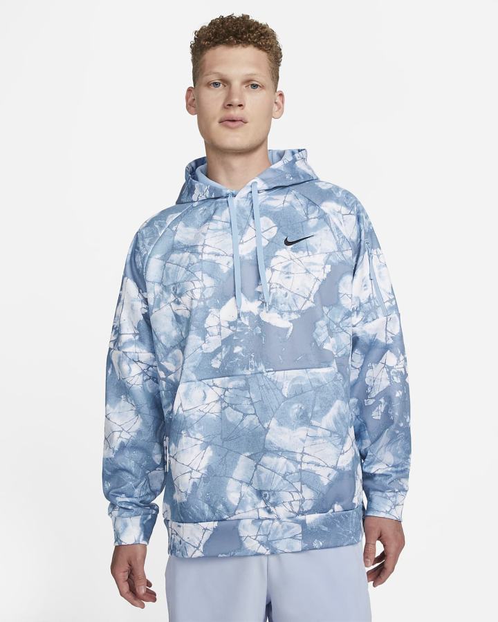 Sudadera Con Capucha Nike Therma-FIT Fitness Hombre Azules Negras | FMETZ-3658