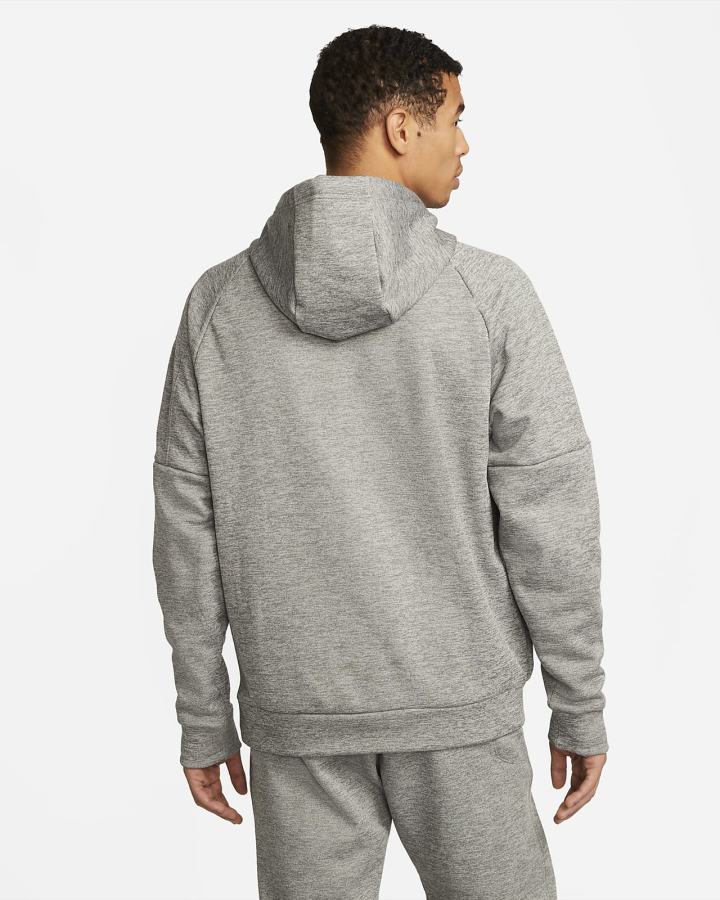 Sudadera Con Capucha Nike Therma-FIT Fitness Hombre Gris Oscuro Negras | KDBXI-0697