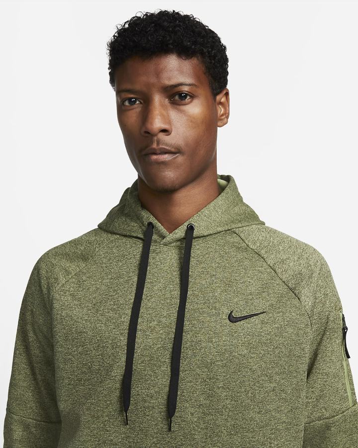 Sudadera Con Capucha Nike Therma-FIT Fitness Hombre Verde Negras | NMQXK-6920