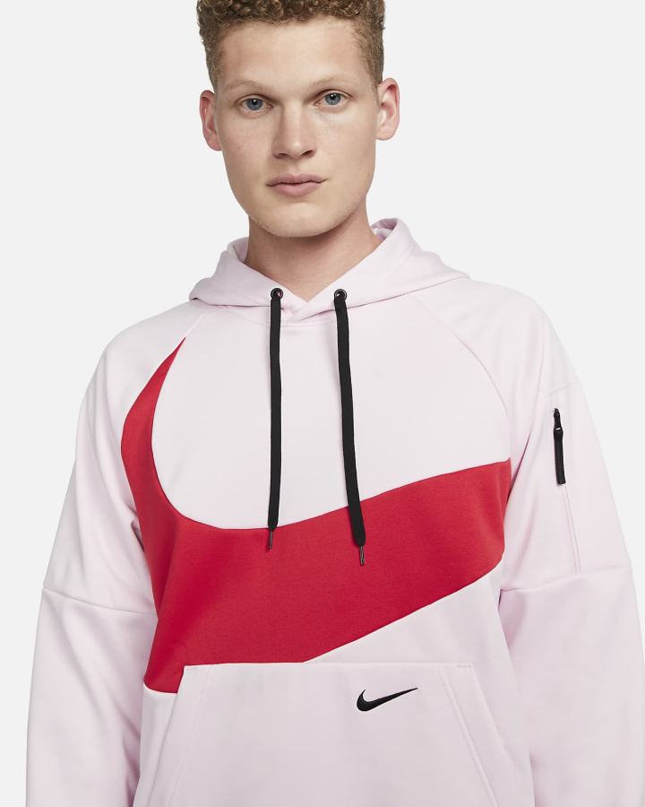 Sudadera Con Capucha Nike Therma-FIT Fitness Hombre Rosas Rojas Negras | OMTDS-4657