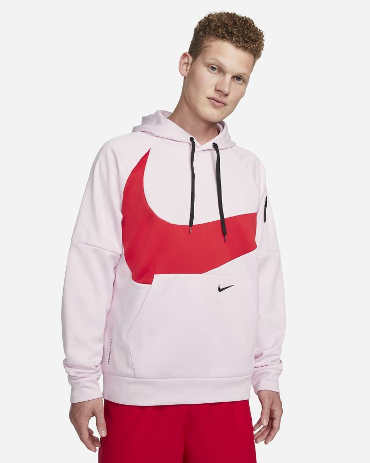 Sudadera Con Capucha Nike Therma-FIT Fitness Hombre Rosas Rojas Negras | OMTDS-4657
