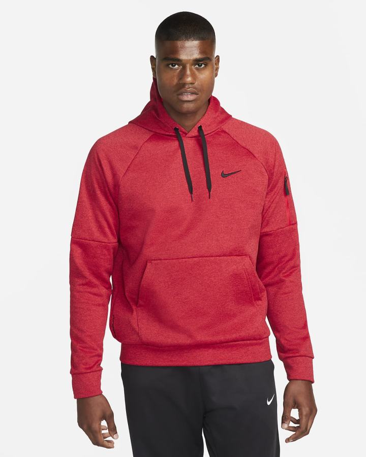 Sudadera Con Capucha Nike Therma-FIT Fitness Hombre Rojas Negras | RNTUG-2853