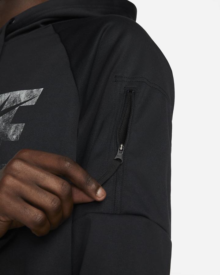 Sudadera Con Capucha Nike Therma-FIT Fitness Hombre Negras Gris | RUXOH-7960