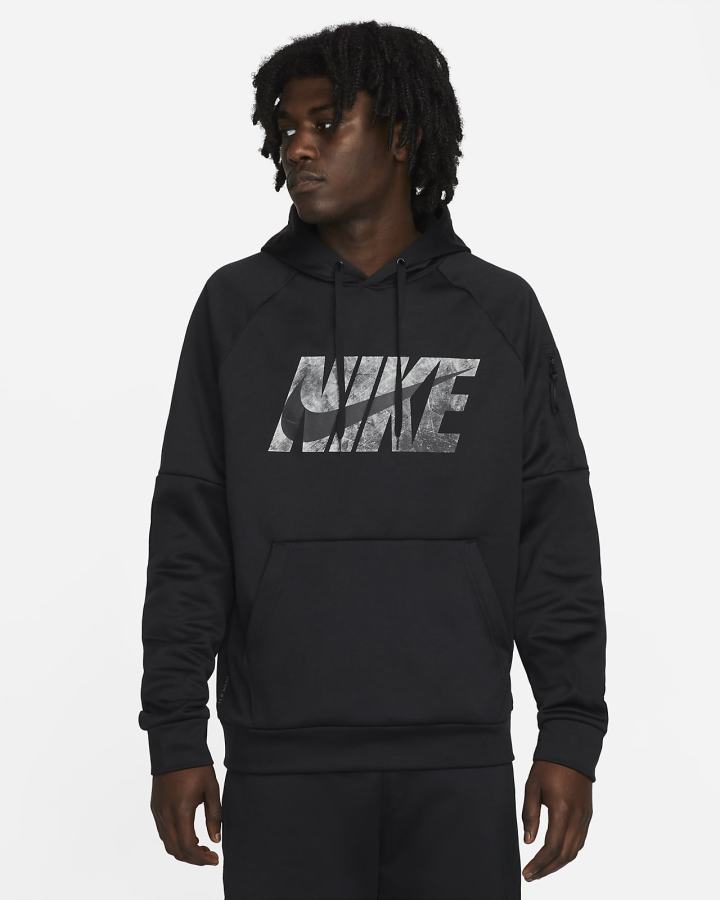 Sudadera Con Capucha Nike Therma-FIT Fitness Hombre Negras Gris | RUXOH-7960