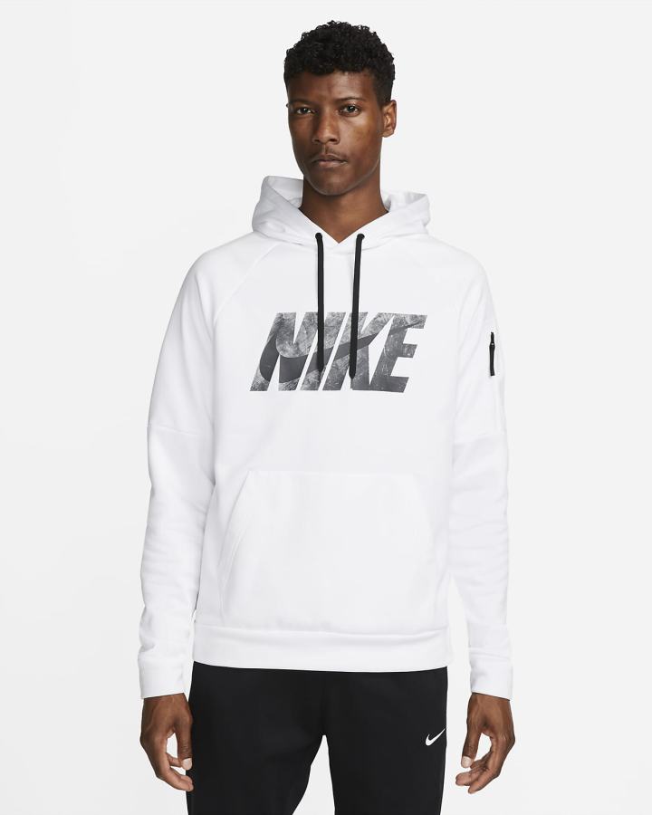 Sudadera Con Capucha Nike Therma-FIT Fitness Hombre Blancas Negras | SXFWT-0128