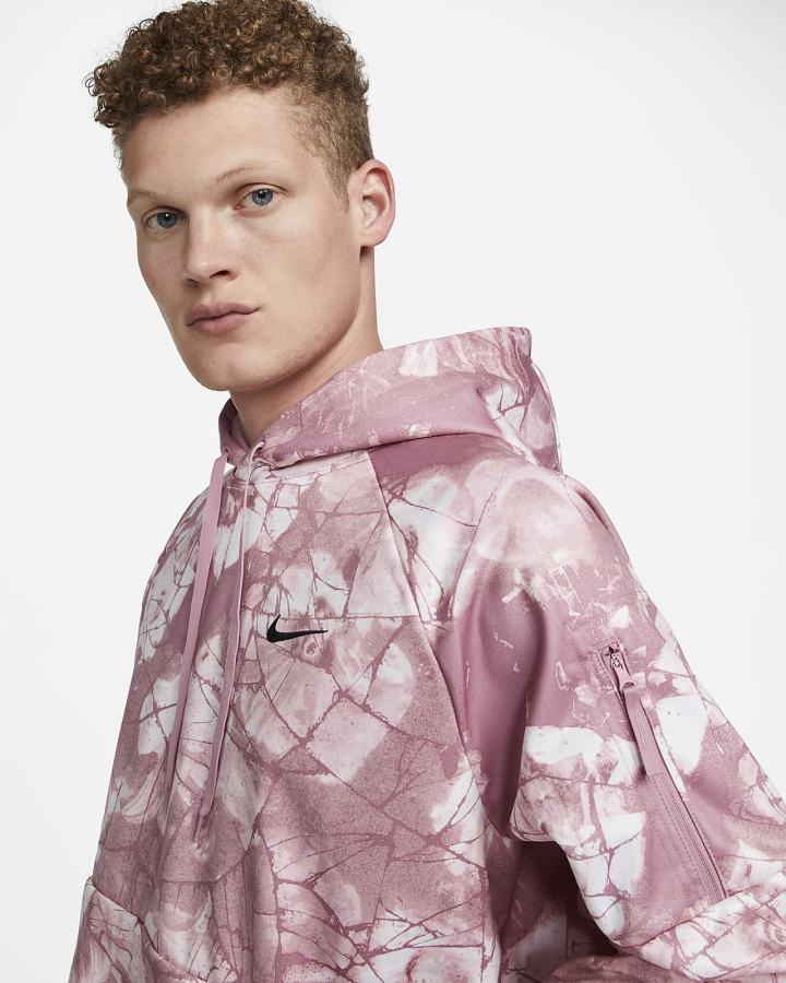 Sudadera Con Capucha Nike Therma-FIT Fitness Hombre Rosas Negras | UKDQM-4719