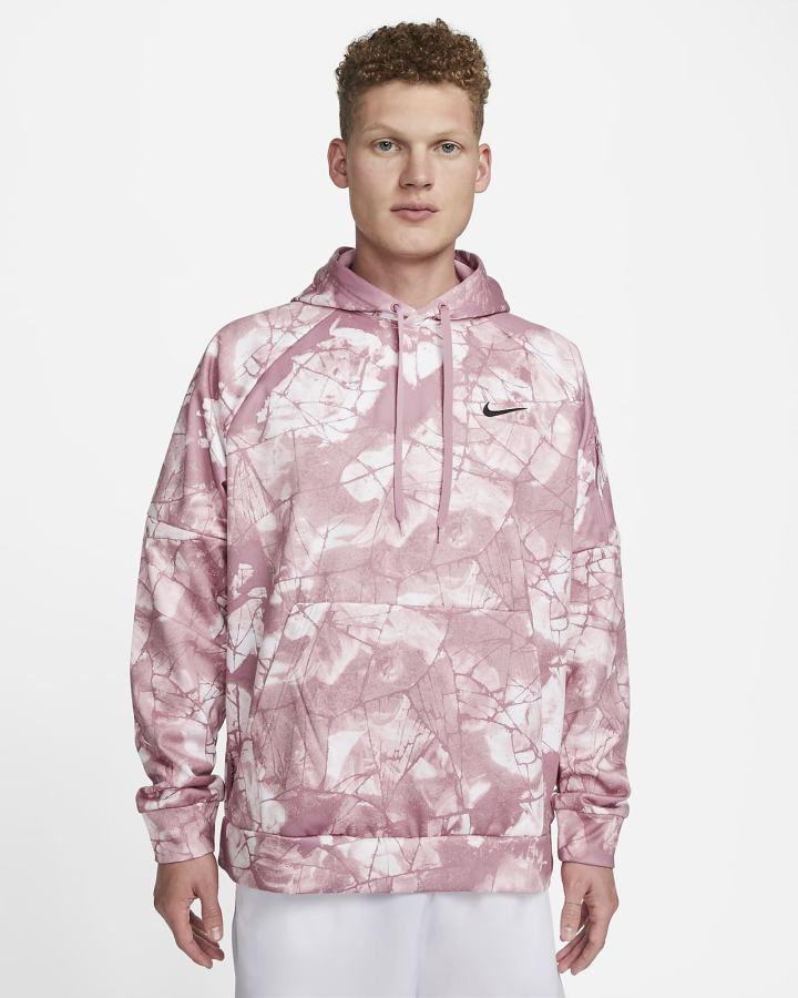 Sudadera Con Capucha Nike Therma-FIT Fitness Hombre Rosas Negras | UKDQM-4719