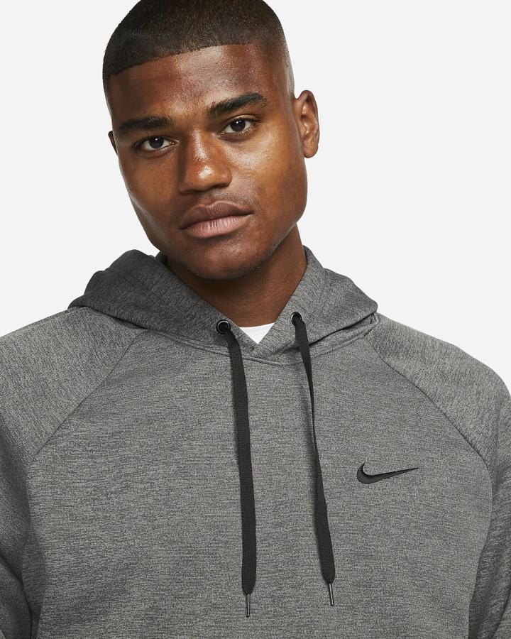 Sudadera Con Capucha Nike Therma-FIT Fitness Hombre Gris Negras | VFOUY-5689