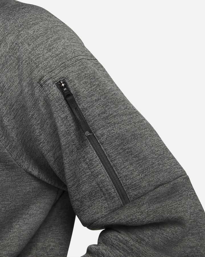 Sudadera Con Capucha Nike Therma-FIT Fitness Hombre Gris Negras | VFOUY-5689