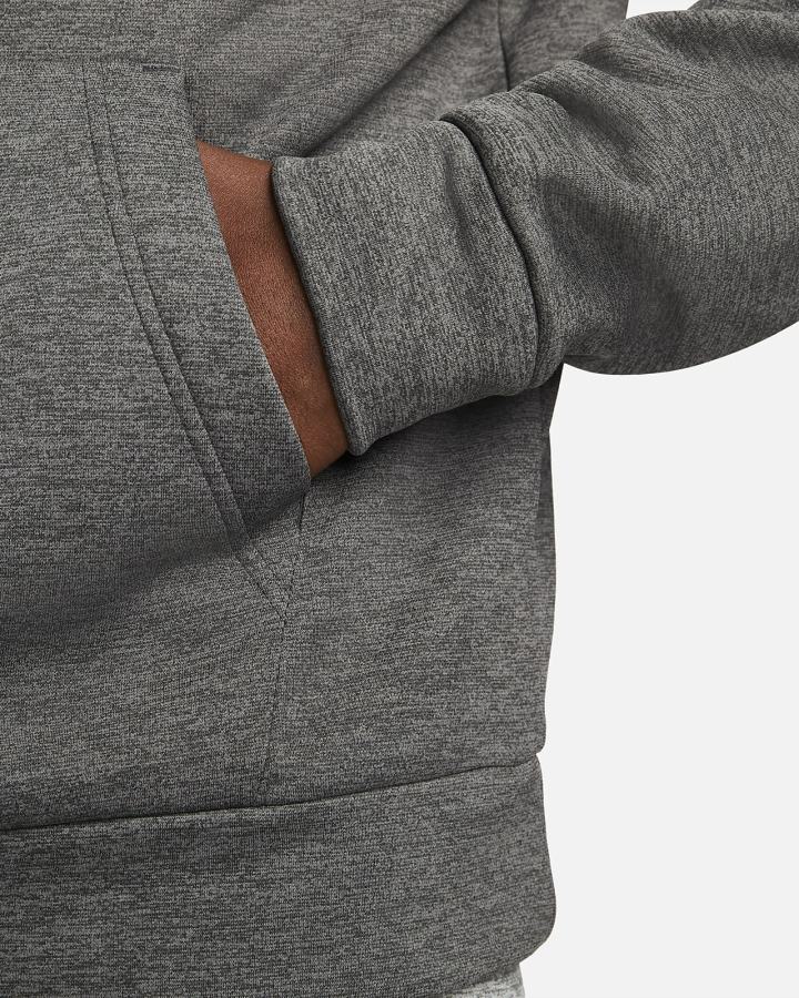 Sudadera Con Capucha Nike Therma-FIT Fitness Hombre Gris Negras | VFOUY-5689