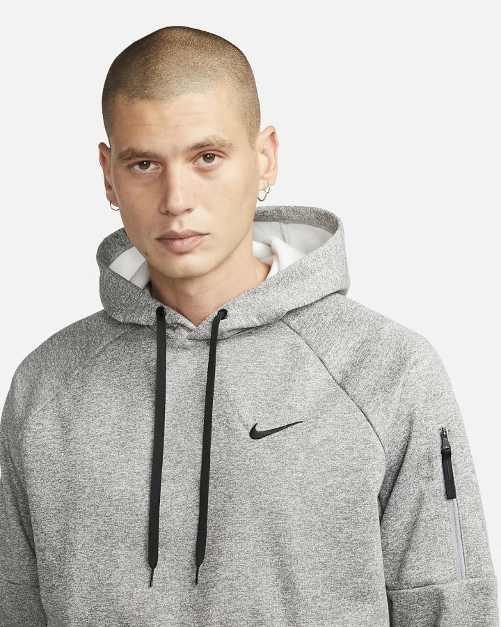 Sudadera Con Capucha Nike Therma-FIT Fitness Hombre Gris Oscuro Negras | XSOBY-6275