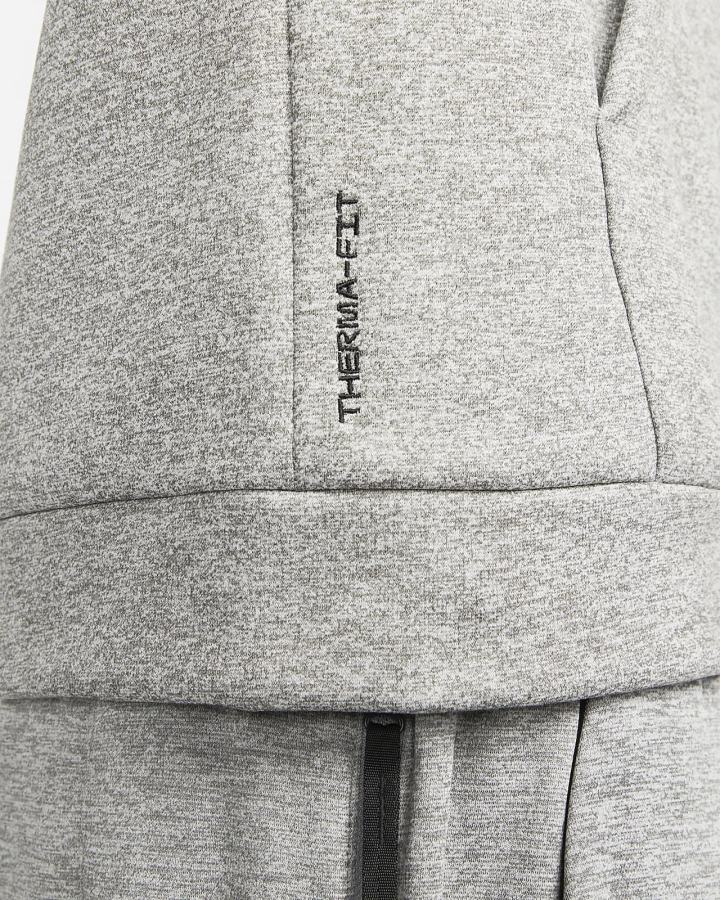 Sudadera Con Capucha Nike Therma-FIT Fitness Hombre Gris Oscuro Negras | XSOBY-6275